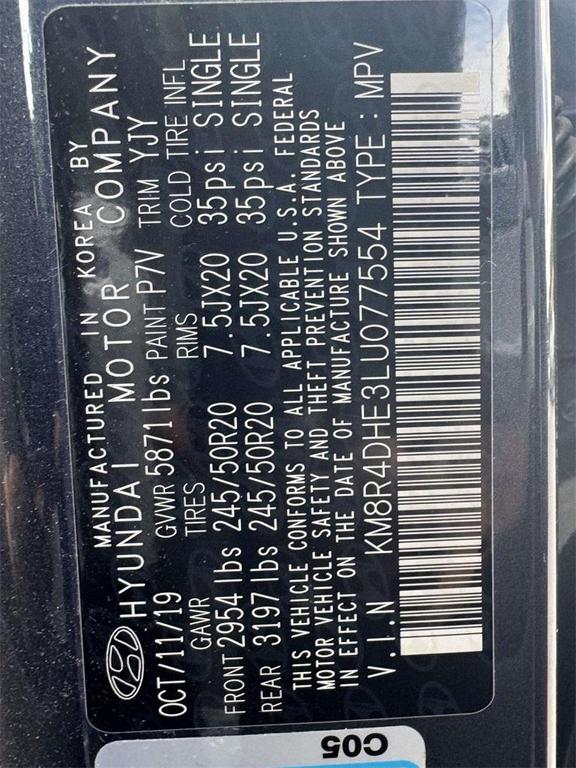 used 2020 Hyundai Palisade car, priced at $19,143