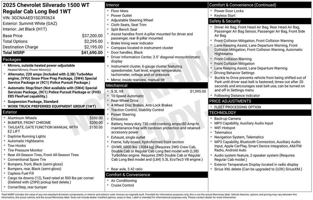 used 2025 Chevrolet Silverado 1500 car, priced at $37,000