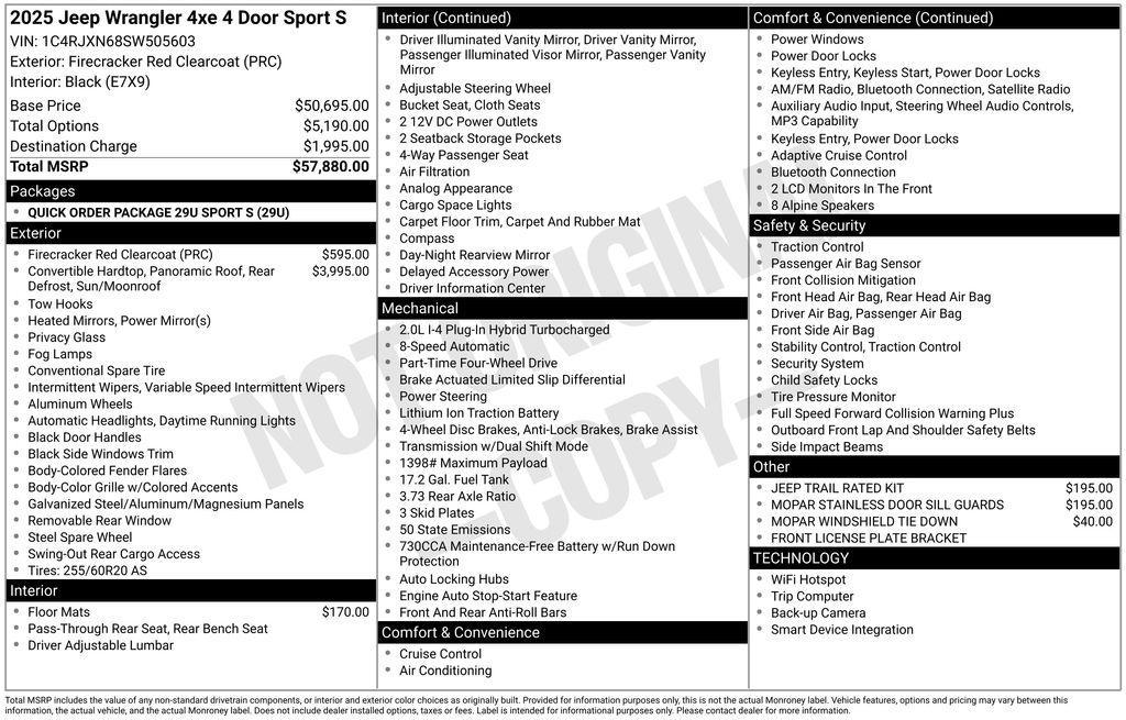used 2025 Jeep Wrangler 4xe car, priced at $39,000