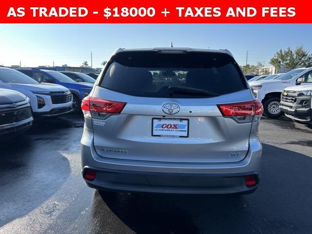 used 2018 Toyota Highlander car, priced at $18,000