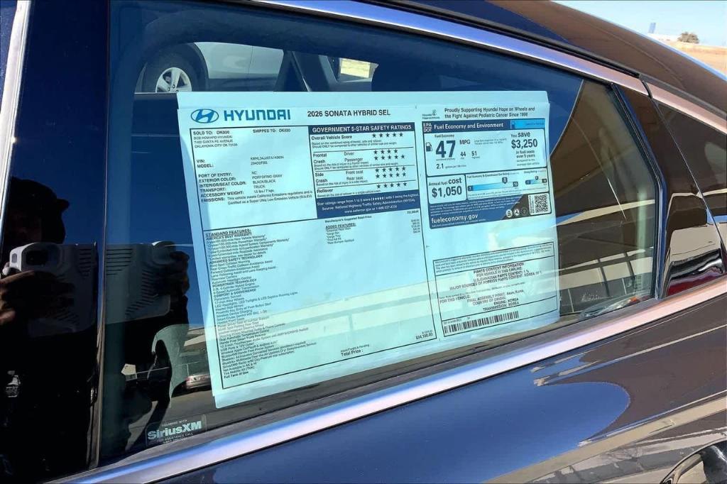 new 2026 Hyundai Sonata Hybrid car, priced at $27,962