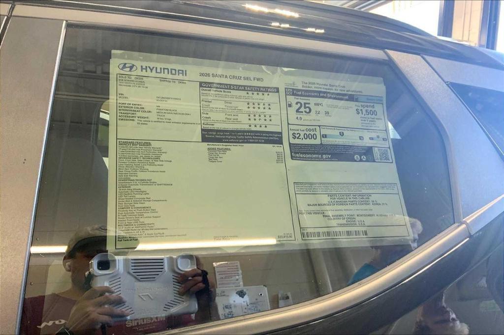 new 2026 Hyundai SANTA CRUZ car, priced at $31,110