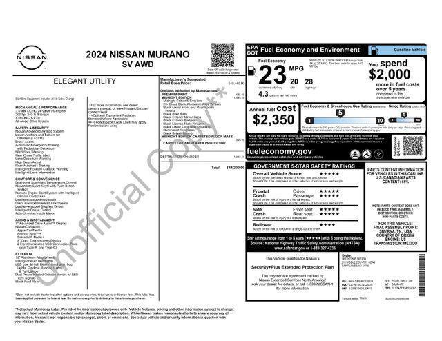 used 2024 Nissan Murano car, priced at $30,499
