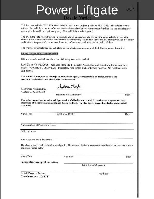 used 2025 Kia EV9 car, priced at $43,980