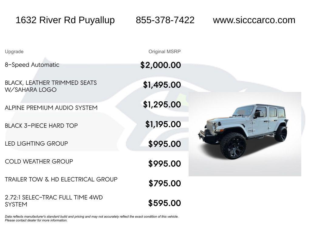 used 2018 Jeep Wrangler Unlimited car, priced at $25,599