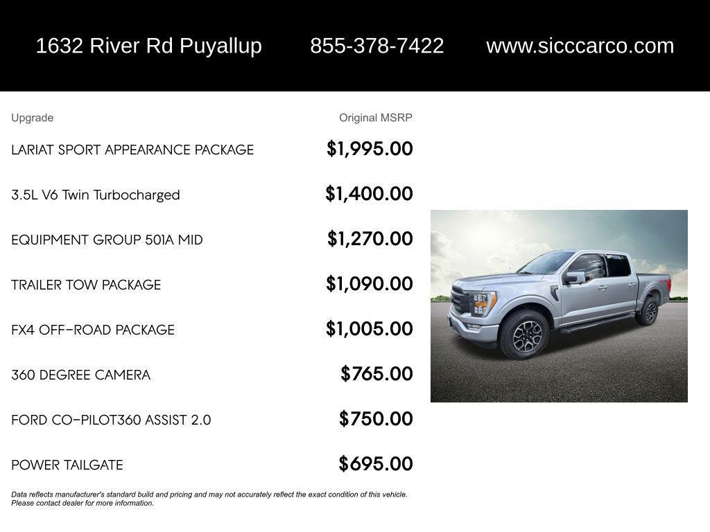 used 2021 Ford F-150 car, priced at $33,928