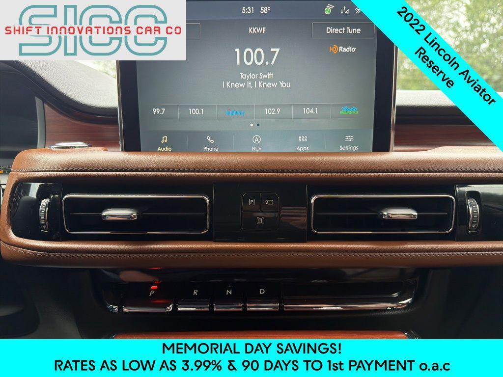 used 2022 Lincoln Aviator car, priced at $31,188