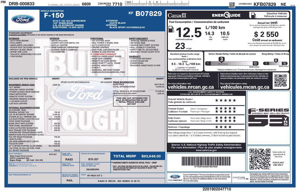 used 2019 Ford F-150 car, priced at $28,996