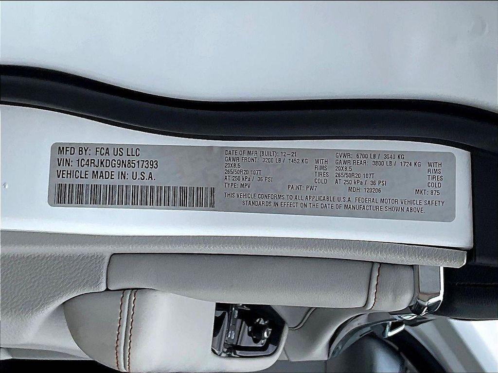 used 2022 Jeep Grand Cherokee L car, priced at $27,602