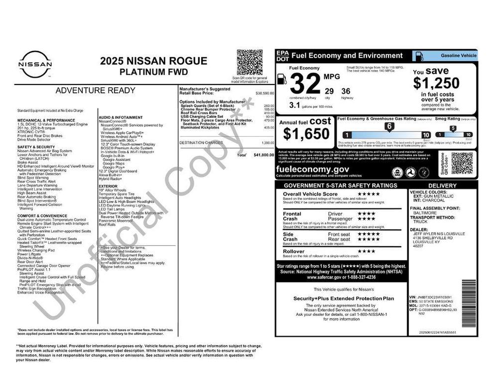used 2025 Nissan Rogue car, priced at $35,010