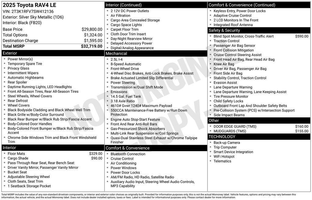 used 2025 Toyota RAV4 car, priced at $32,444