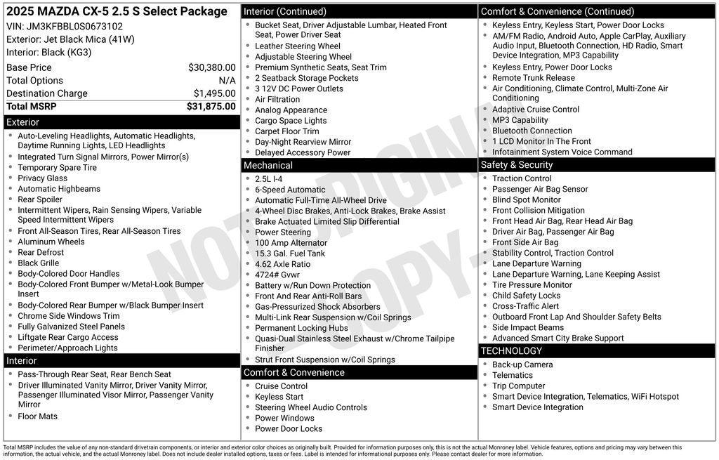 used 2025 Mazda CX-5 car, priced at $27,152