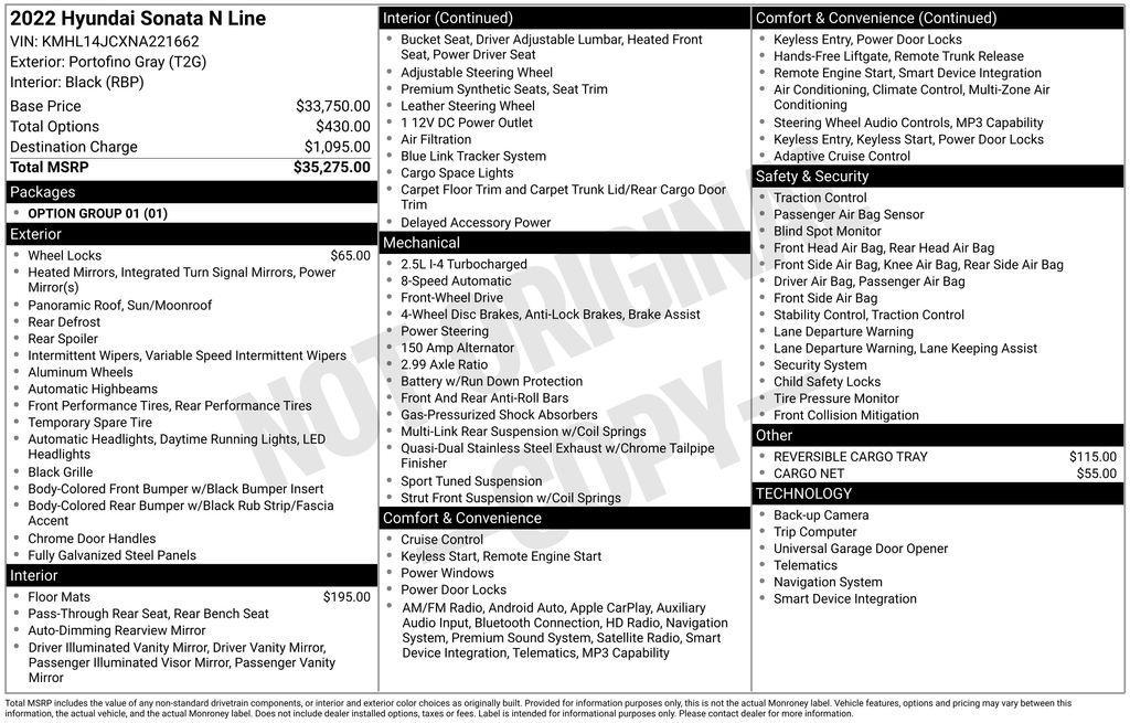 used 2022 Hyundai Sonata car, priced at $21,695