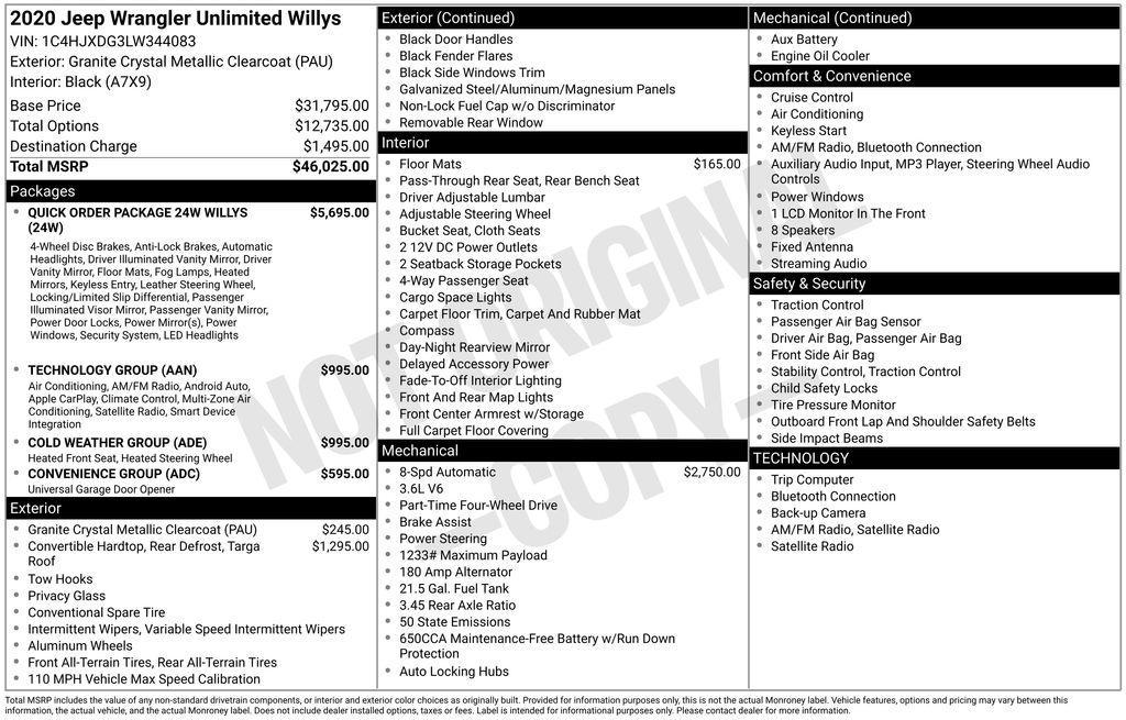 used 2020 Jeep Wrangler Unlimited car, priced at $24,991