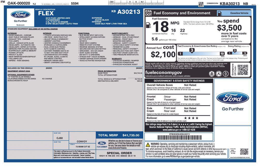 used 2019 Ford Flex car, priced at $17,445