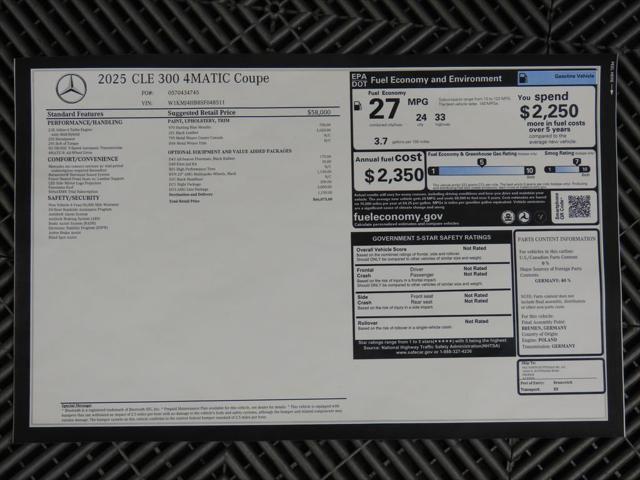 new 2025 Mercedes-Benz CLE 300 car, priced at $66,075