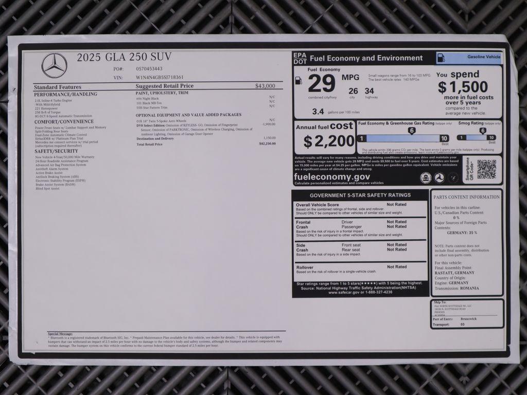 used 2025 Mercedes-Benz GLA 250 car, priced at $29,590