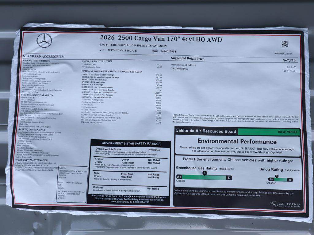 new 2026 Mercedes-Benz Sprinter 2500 car