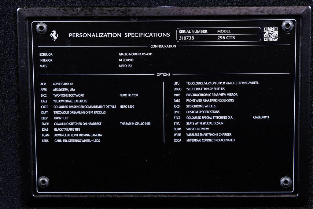 used 2024 Ferrari 296 GTS car, priced at $405,900