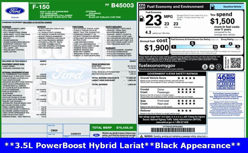 used 2023 Ford F-150 car, priced at $48,779