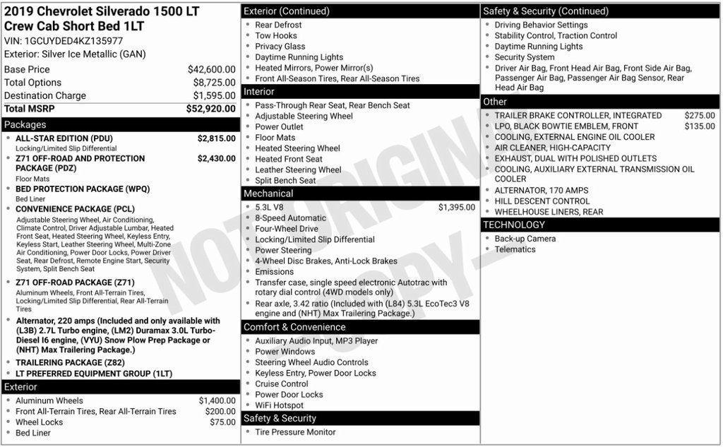 used 2019 Chevrolet Silverado 1500 car, priced at $28,180