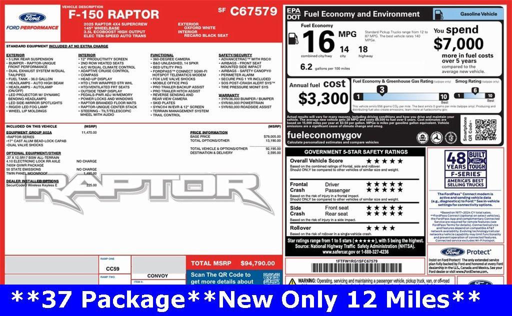 used 2025 Ford F-150 car, priced at $86,887