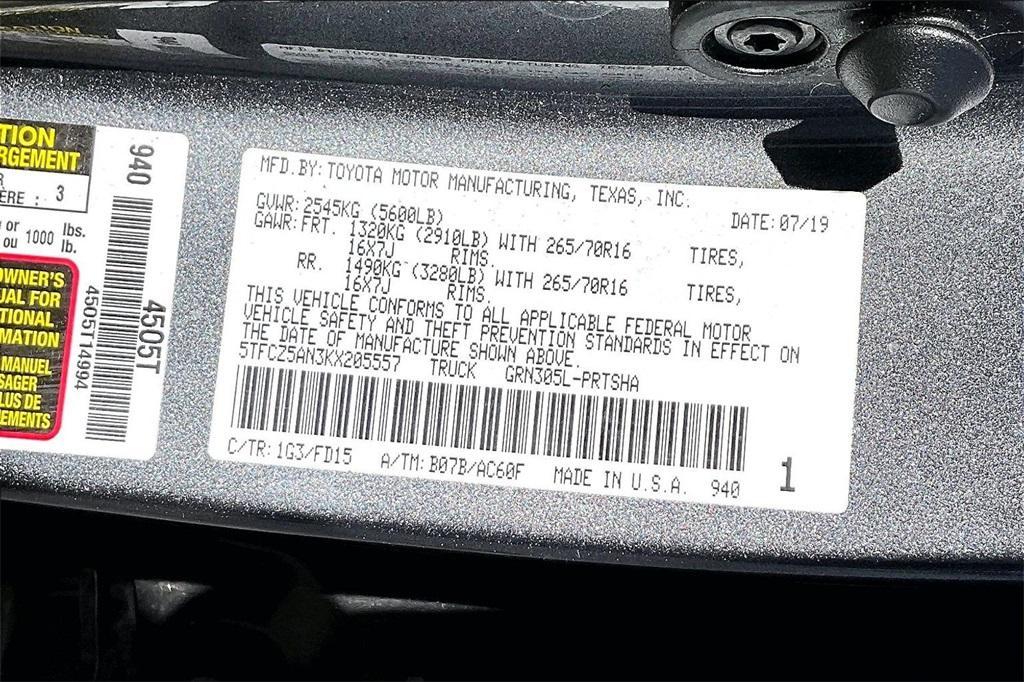 used 2019 Toyota Tacoma car, priced at $27,999