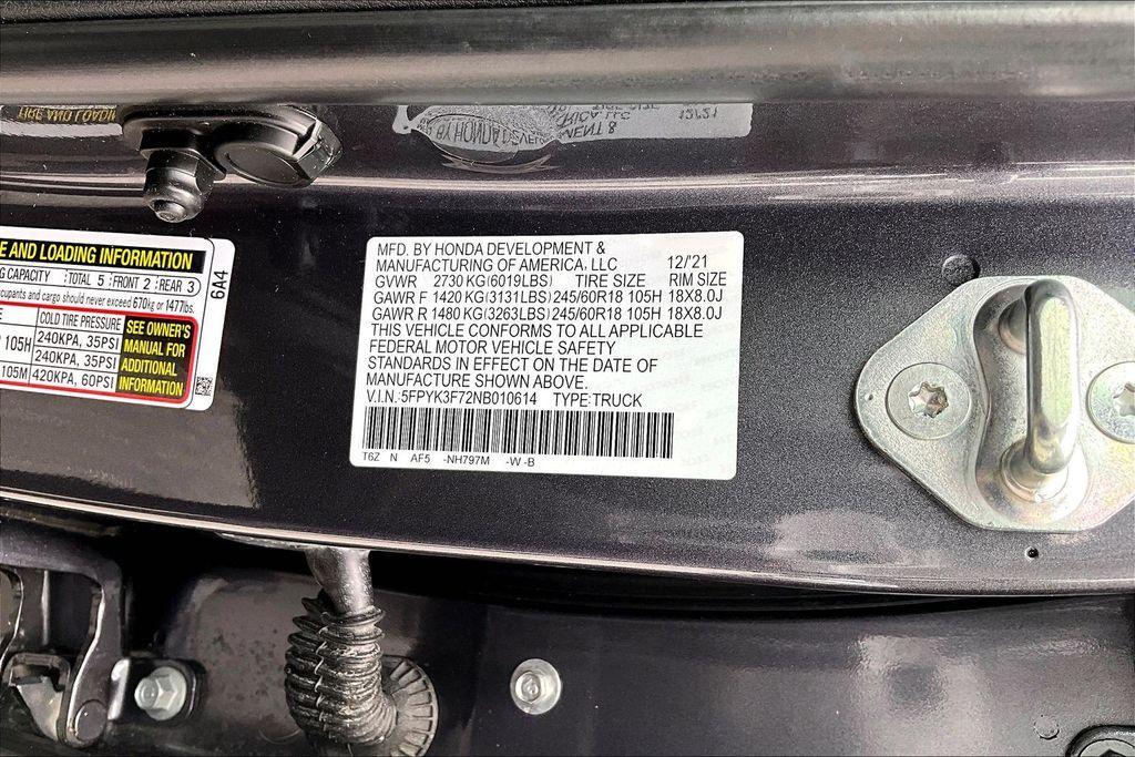 used 2022 Honda Ridgeline car, priced at $30,598