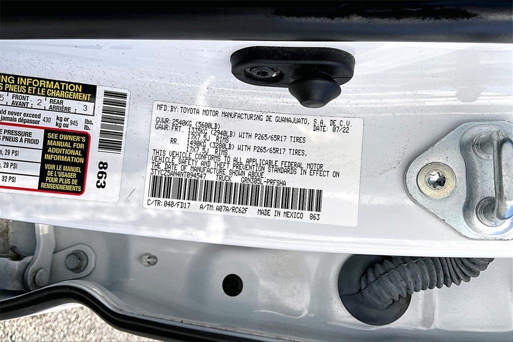 used 2022 Toyota Tacoma car, priced at $35,599