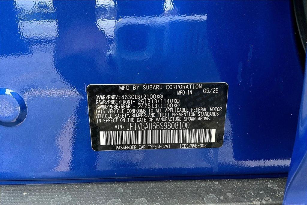 new 2025 Subaru WRX car, priced at $42,187