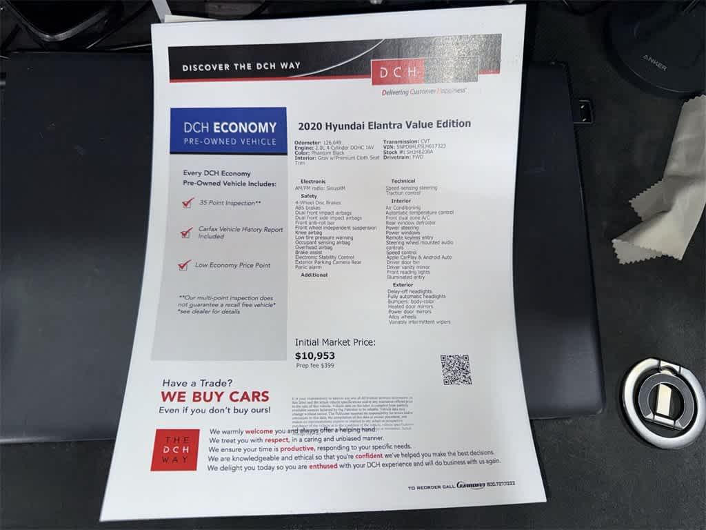 used 2020 Hyundai Elantra car, priced at $10,499