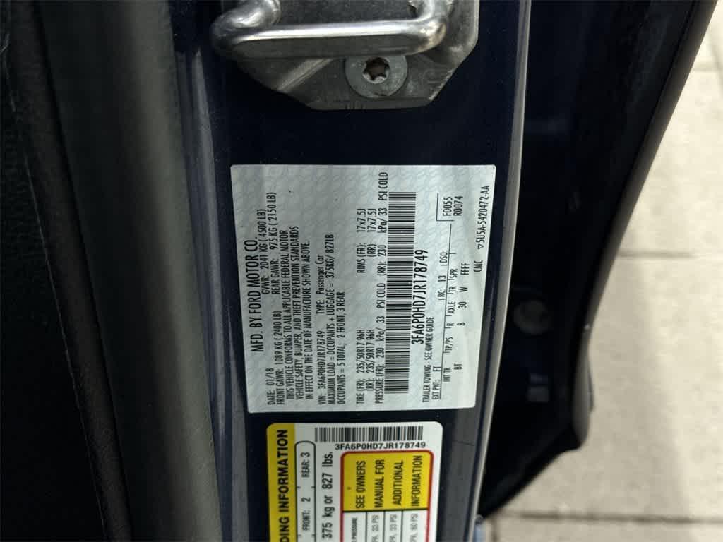 used 2018 Ford Fusion car, priced at $9,125