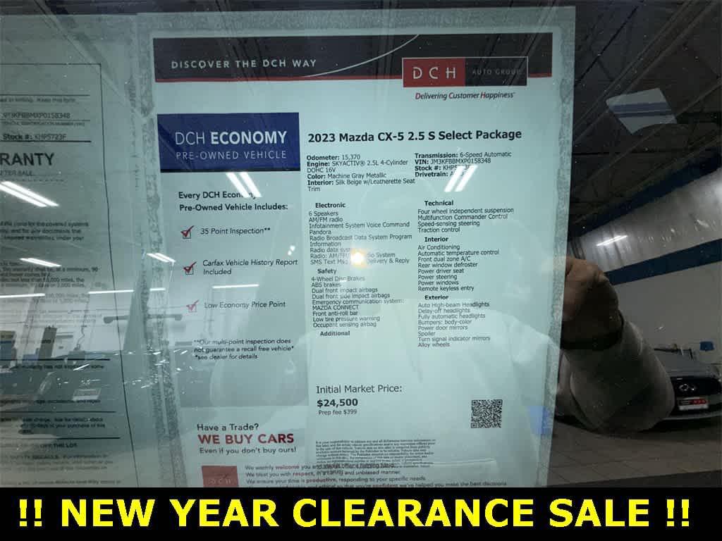 used 2023 Mazda CX-5 car, priced at $21,433