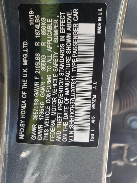2020 Polished Metal Metallic Honda Civic