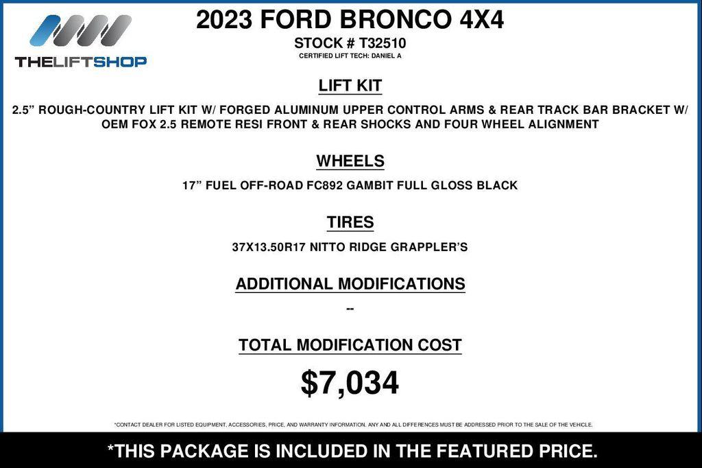used 2023 Ford Bronco car, priced at $63,824