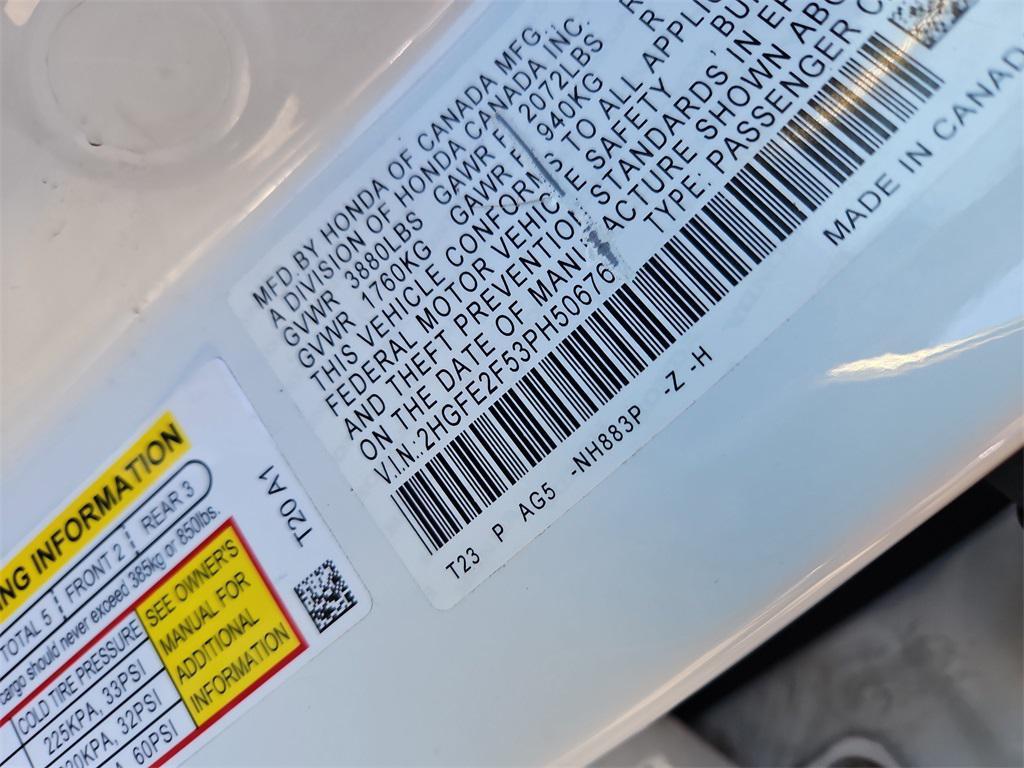 used 2023 Honda Civic car, priced at $24,337