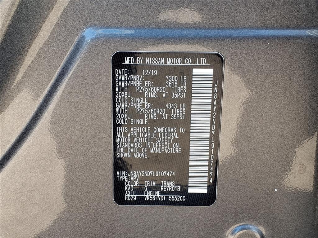 used 2020 Nissan Armada car, priced at $20,400