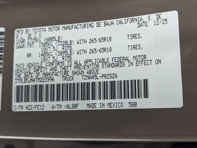 new 2026 Toyota Tacoma car, priced at $43,594