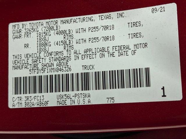 used 2021 Toyota Tundra car, priced at $35,898