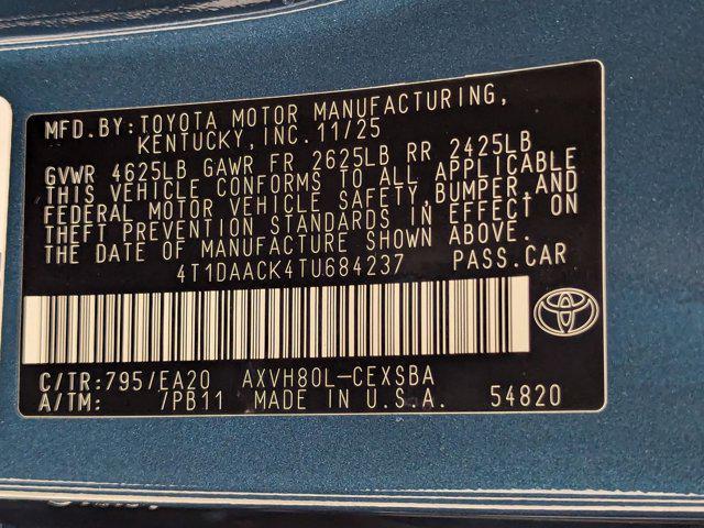 new 2026 Toyota Camry car, priced at $30,998