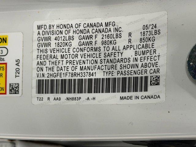 used 2024 Honda Civic car, priced at $23,998