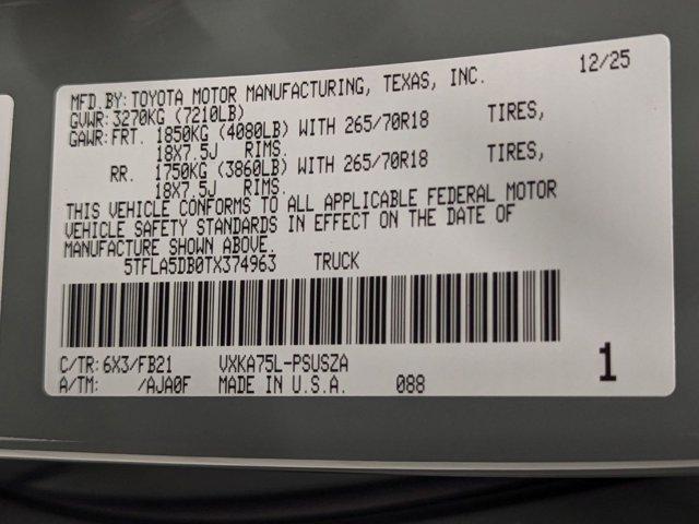 new 2026 Toyota Tundra car, priced at $52,919