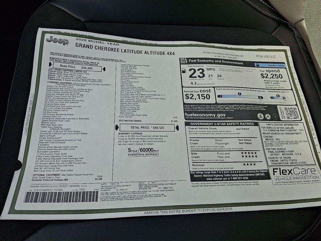 new 2026 Jeep Grand Cherokee car, priced at $48,525