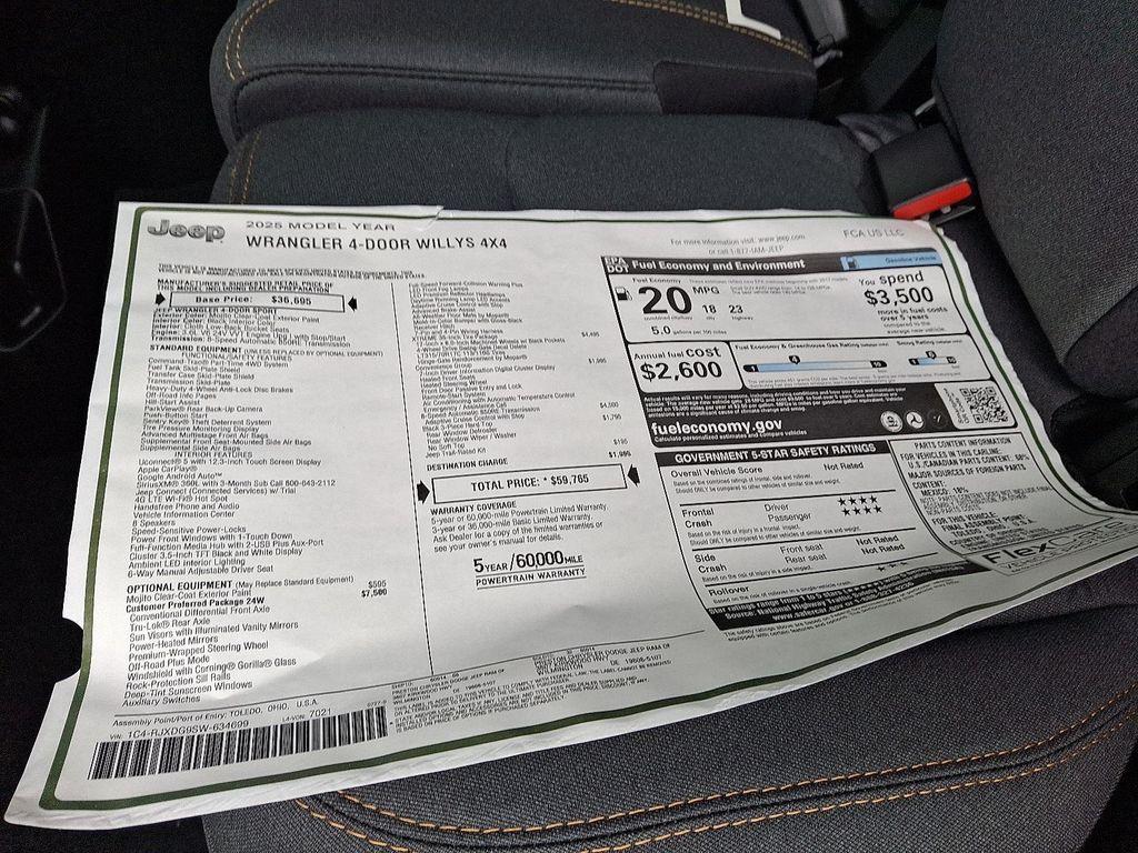 new 2025 Jeep Wrangler car, priced at $53,765