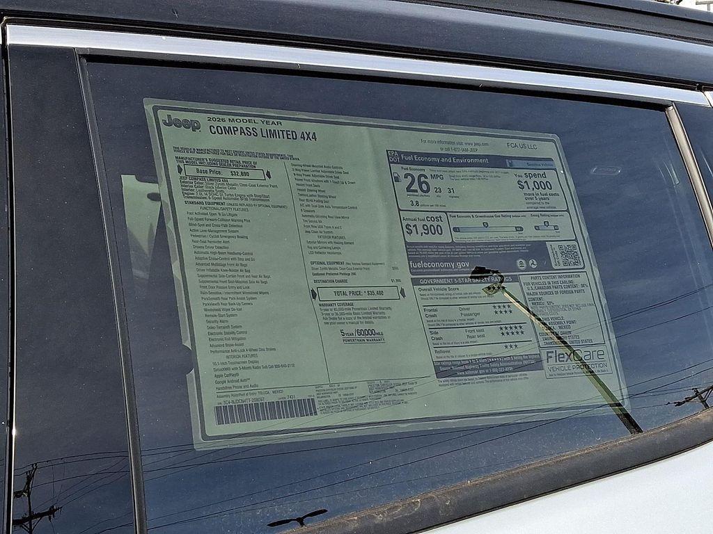 new 2026 Jeep Compass car, priced at $33,000