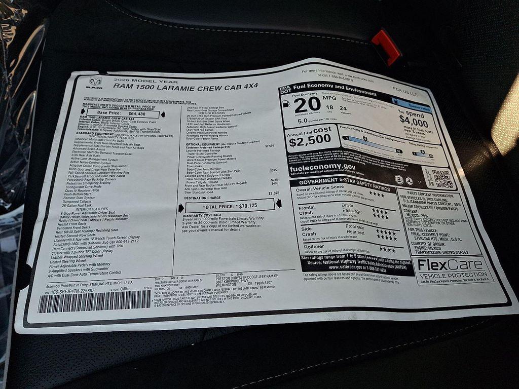 new 2026 Ram 1500 car, priced at $66,225