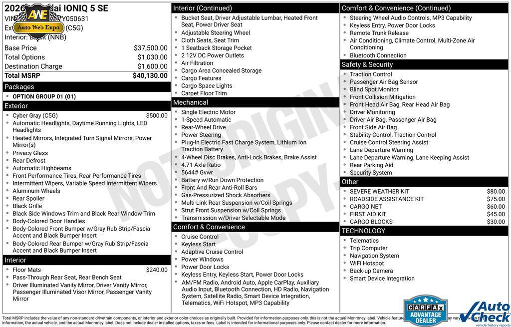 used 2026 Hyundai IONIQ 5 car, priced at $34,988