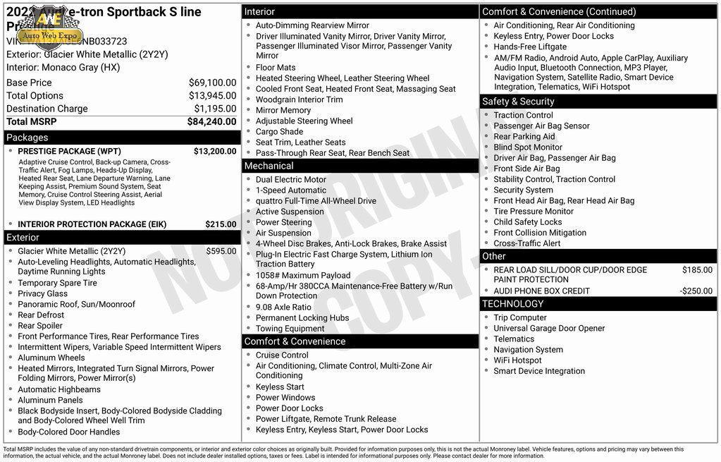 used 2022 Audi e-tron Sportback car, priced at $29,999