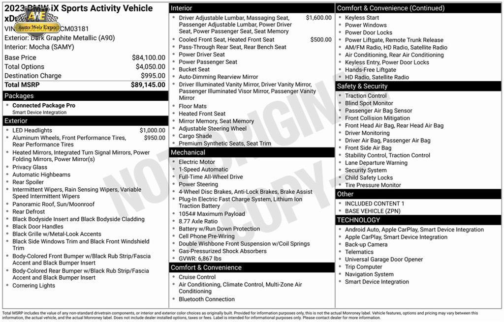 used 2023 BMW iX car, priced at $42,514