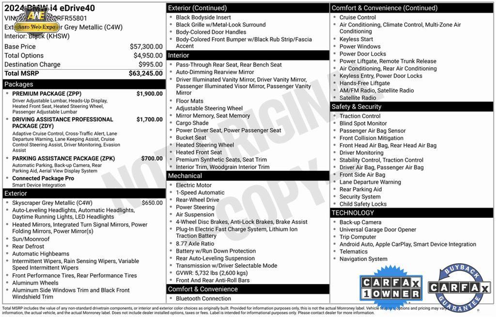 used 2024 BMW i4 Gran Coupe car, priced at $31,296